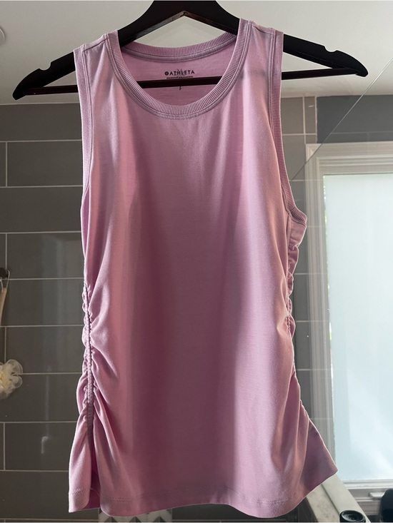 Athleta Tops - Athleta Light Pink Sleeveless Tank with Side Ruching
